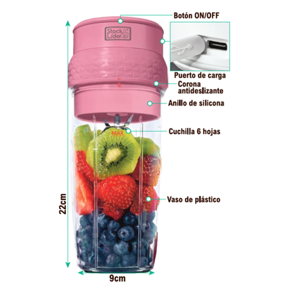 Batidora Portátil Sin Cable 750ml