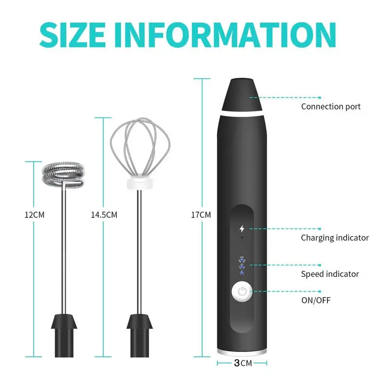 Espumador y Batidora 2 en 1 | Recargable USB