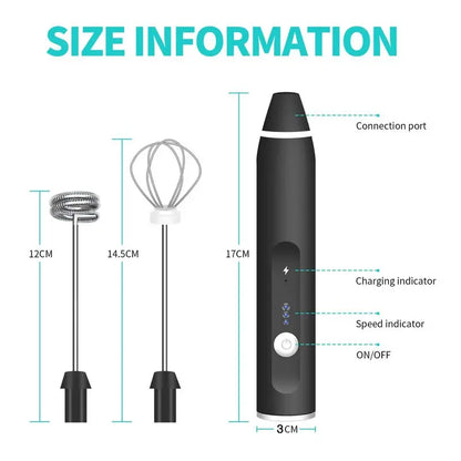Espumador y Batidora 2 en 1 | Recargable USB