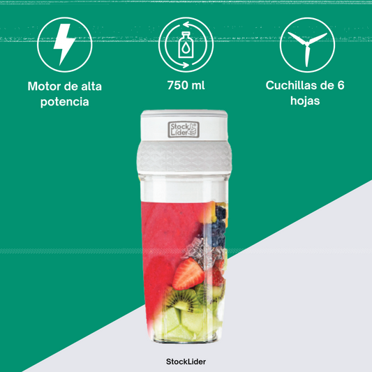 Batidora Portátil Sin Cable 750ml